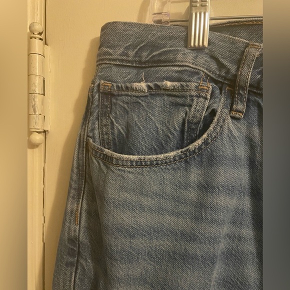 American Eagle Distressed 90’s Straight Jeans Medium Wash Size 18 Short - Picture 13 of 16